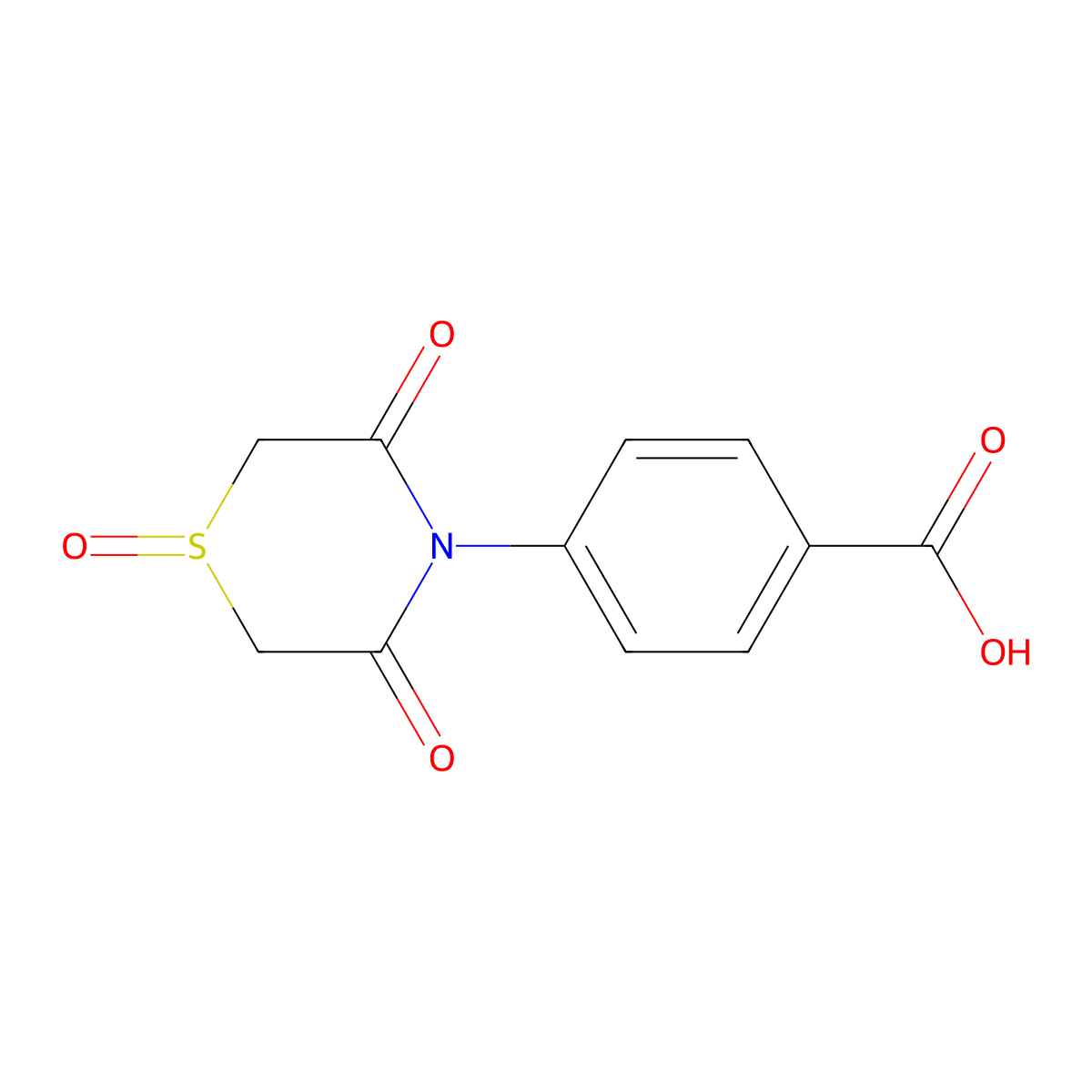 4-(1,3,5-trioxo-1,4-thiazinan-4-yl)benzoic Acid molecular structure, CAS 344264-94-4