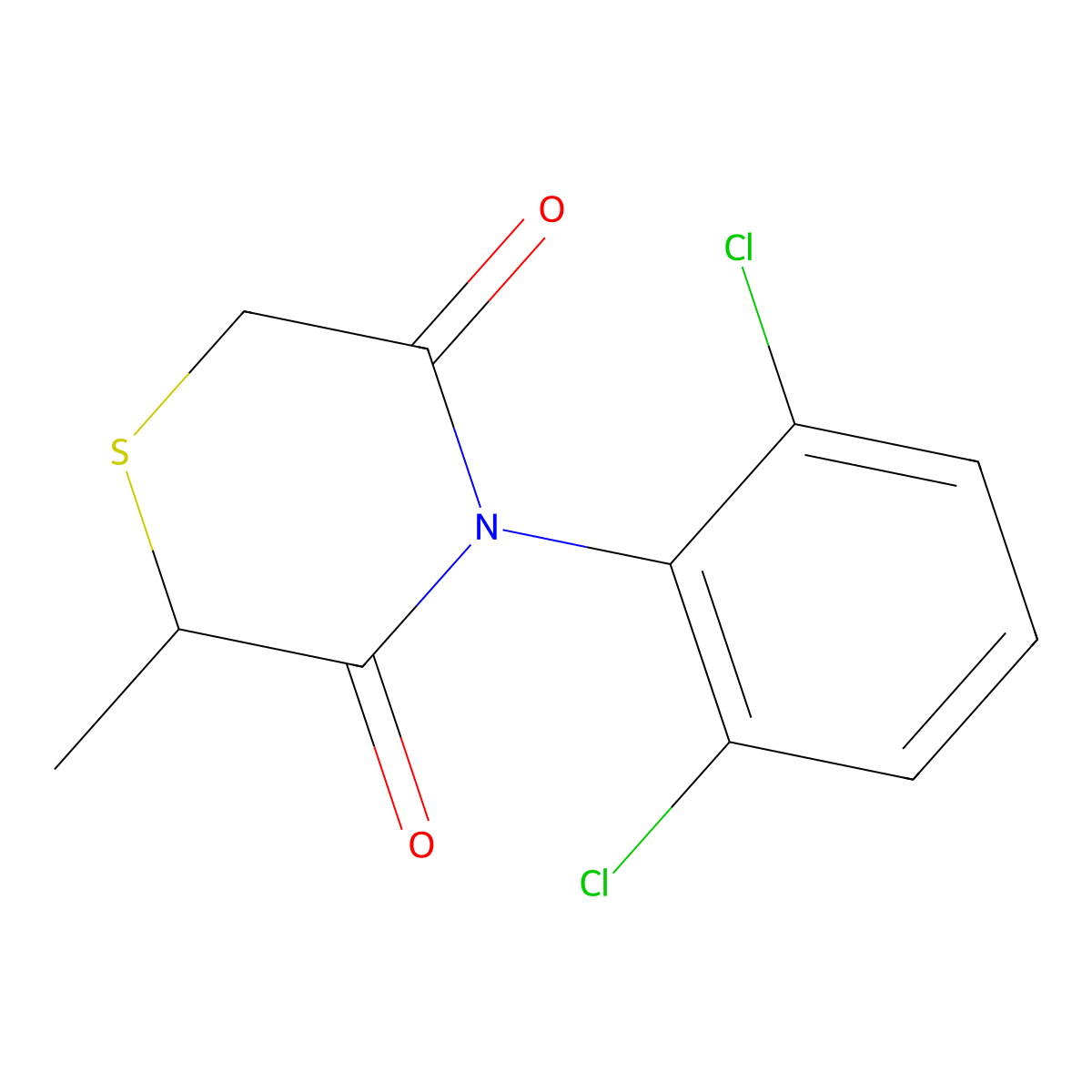 4-(2,6-Dichlorophenyl)-2-methylthiomorpholine-3,5-dione molecular structure, CAS 344265-52-7