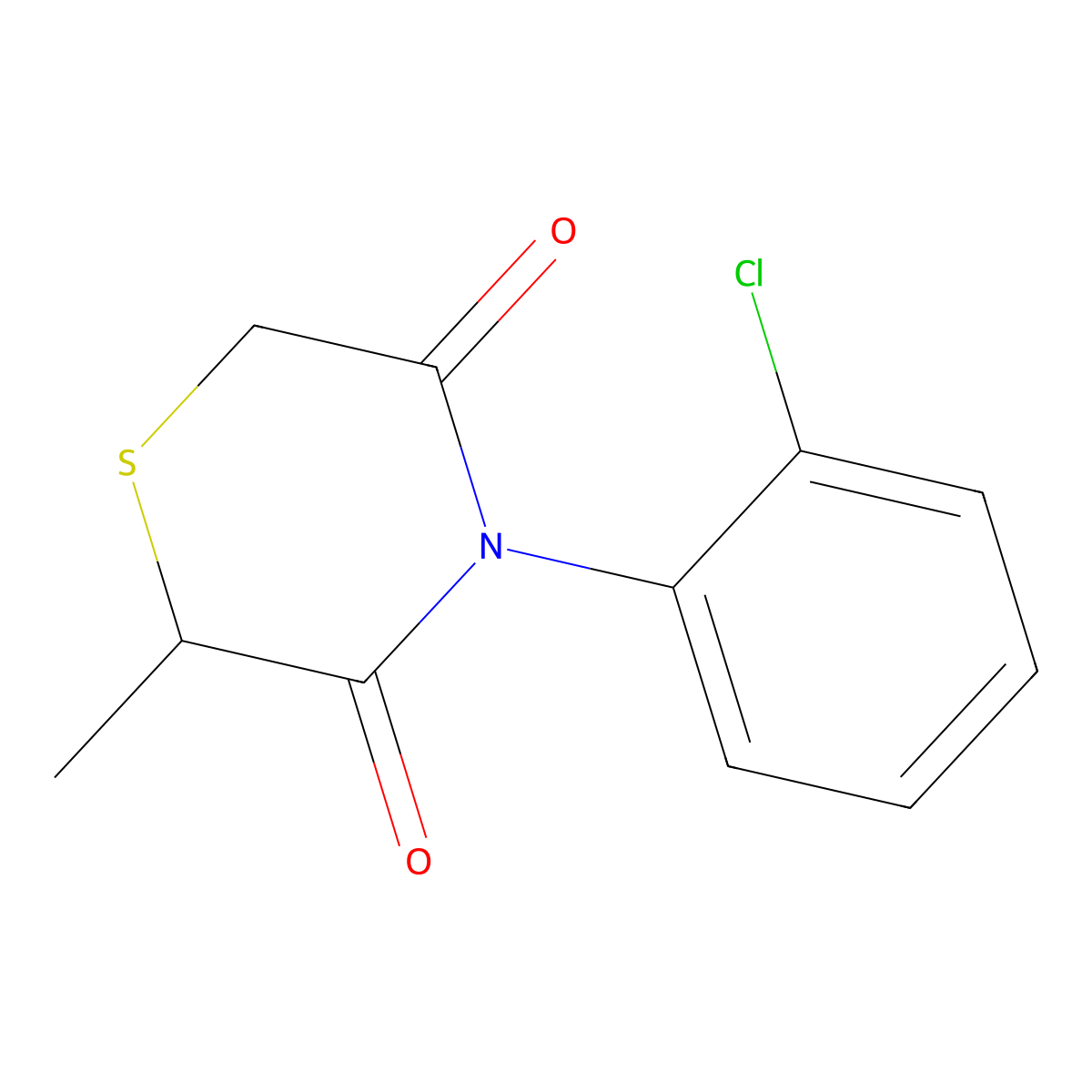 4-(2-Chlorophenyl)-2-methyl-3,5-thiomorpholinedione molecular structure, CAS 344265-74-3