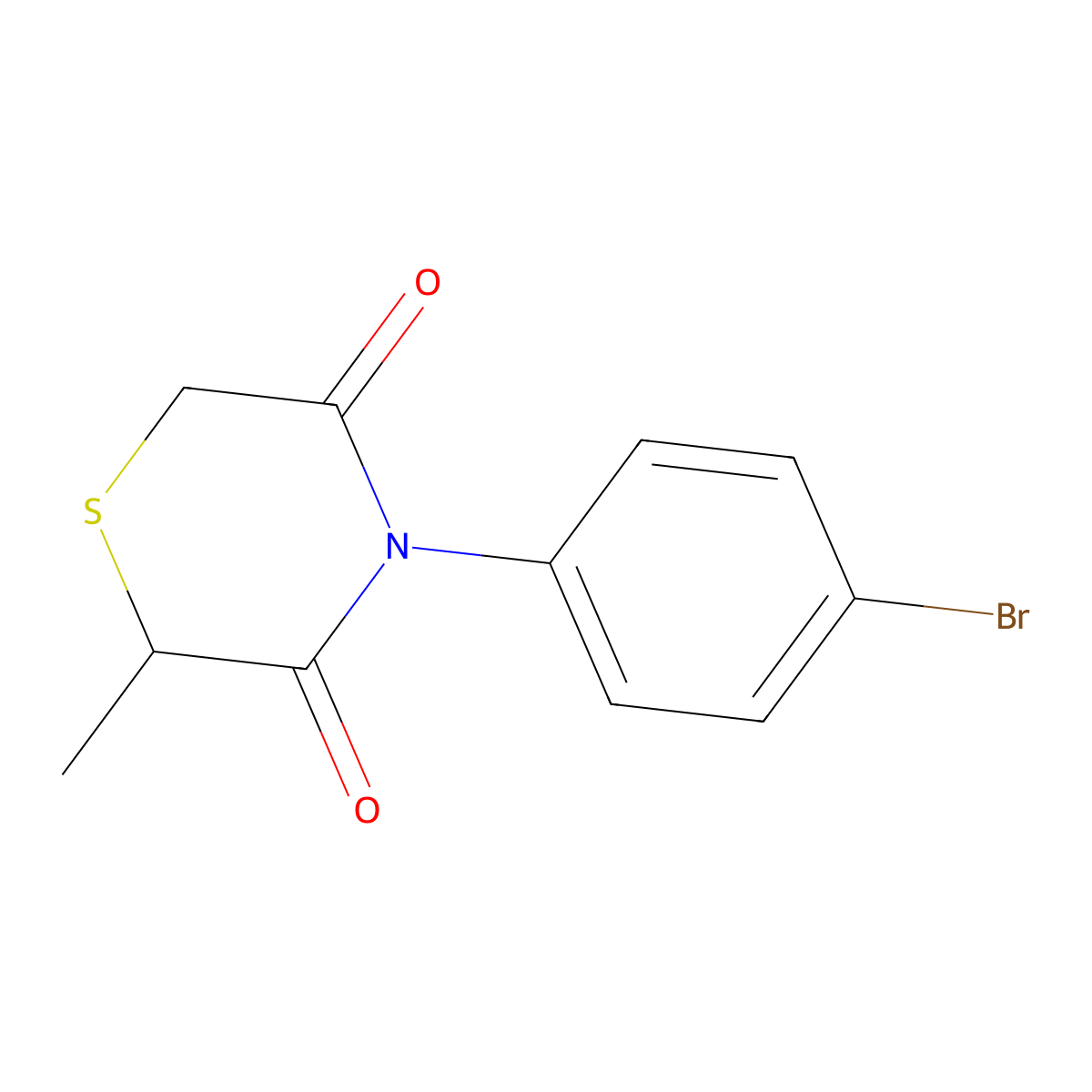 4-(4-Bromophenyl)-2-methylthiomorpholine-3,5-dione molecular structure, CAS 344266-18-8