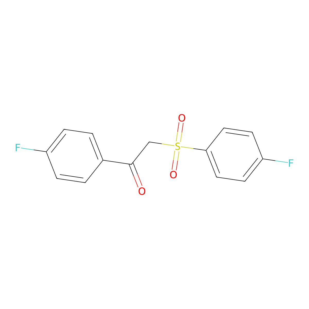 1-(4-Fluorophenyl)-2-[(4-fluorophenyl)sulfonyl]-1-ethanone molecular structure, CAS 344266-39-3