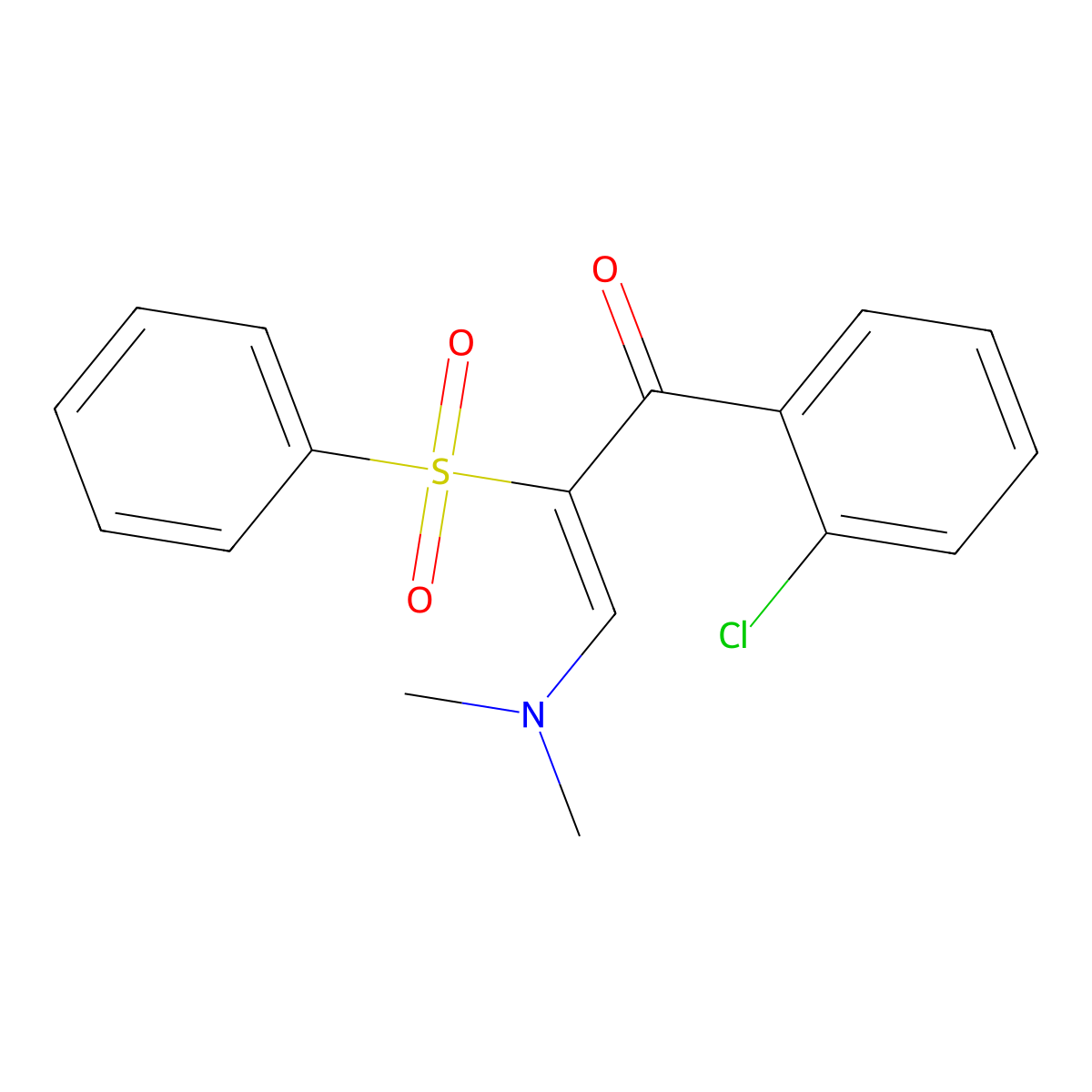 1-(2-Chlorophenyl)-3-(dimethylamino)-2-(phenylsulfonyl)-2-propen-1-one molecular structure, CAS 344267-05-6