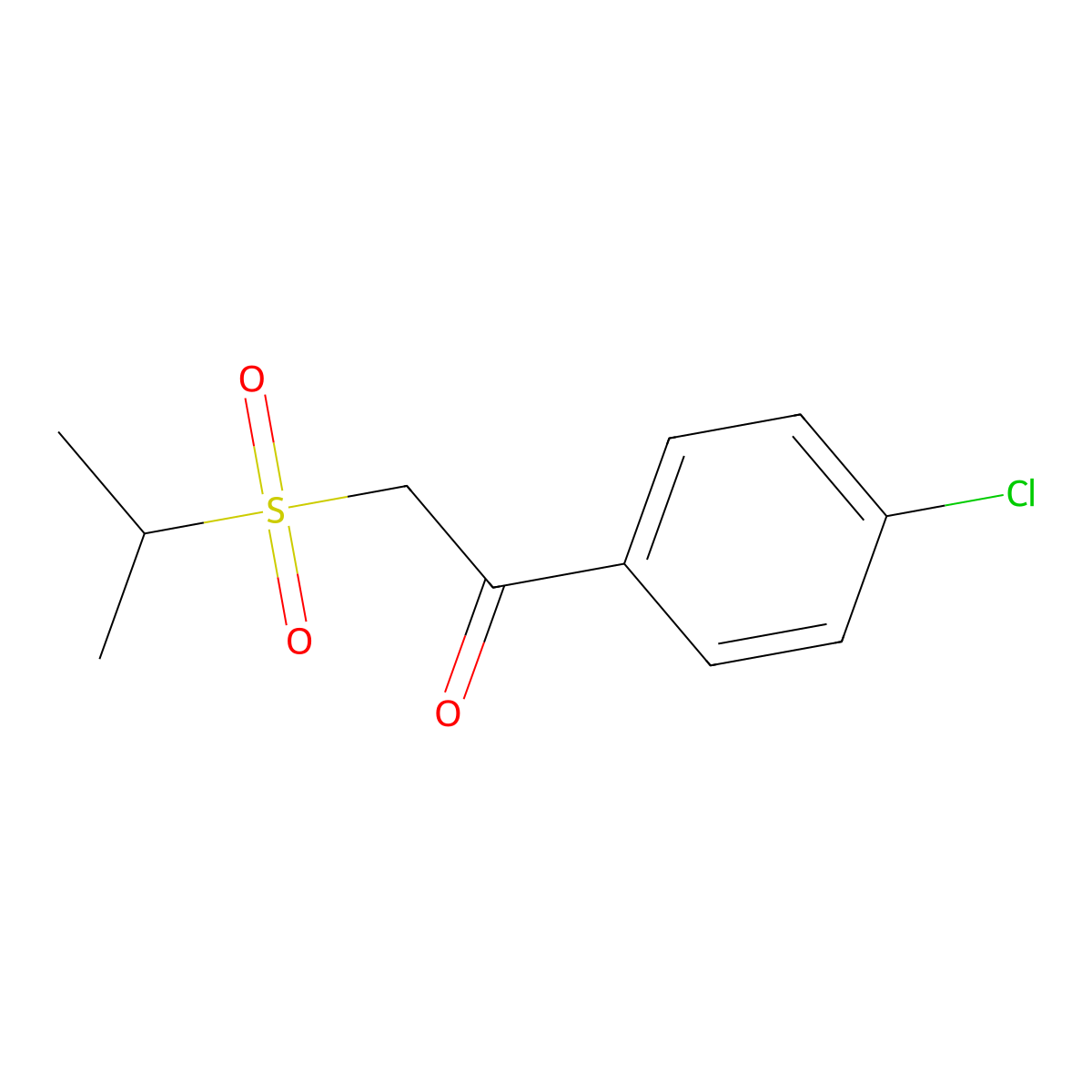 1-(4-Chlorophenyl)-2-(isopropylsulfonyl)-1-ethanone molecular structure, CAS 344267-26-1