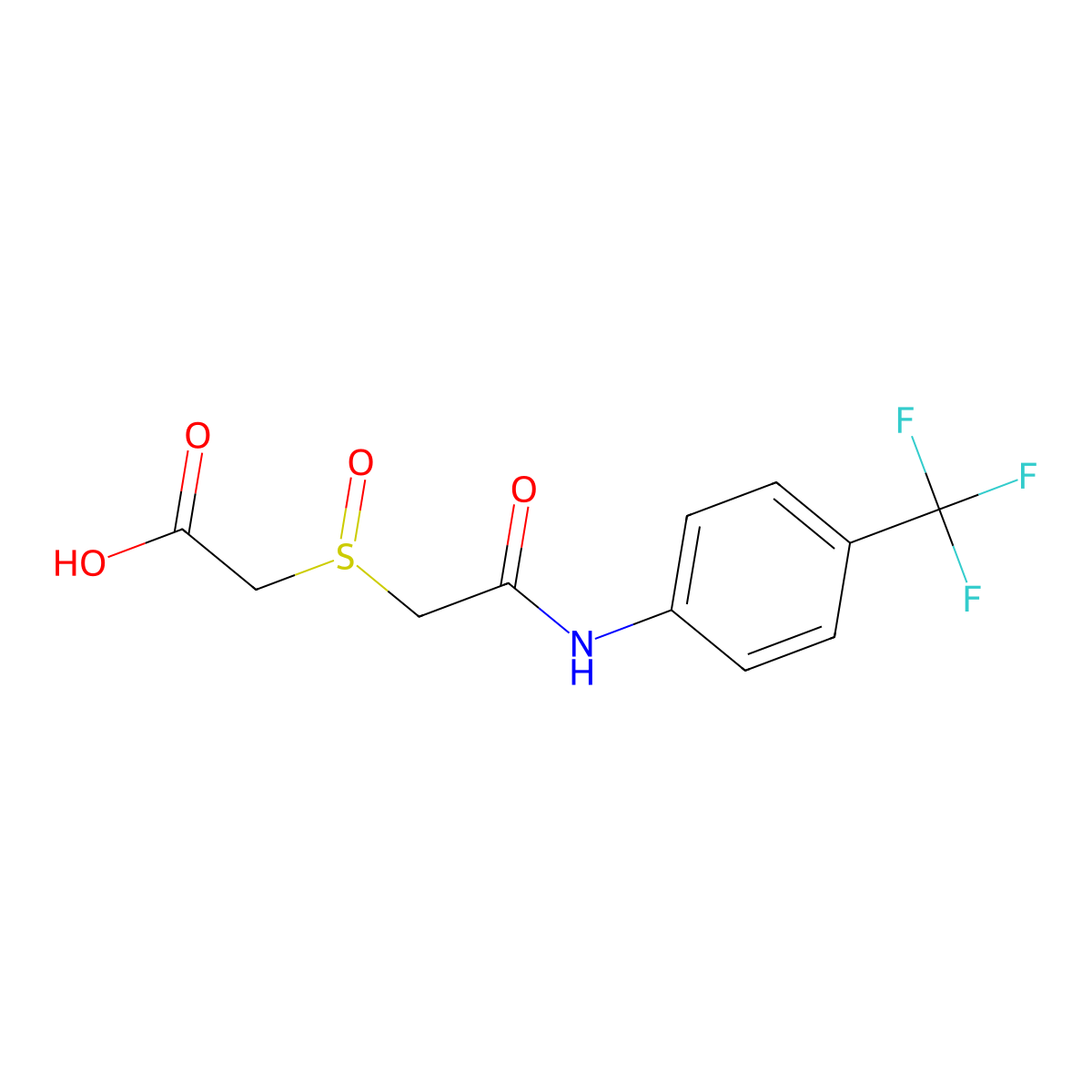 2-({2-Oxo-2-[4-(trifluoromethyl)anilino]ethyl}sulfinyl)acetic acid molecular structure, CAS 344267-47-6