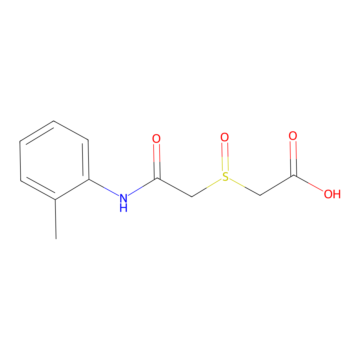 2-{[2-Oxo-2-(2-toluidino)ethyl]sulfinyl}acetic acid molecular structure, CAS 344267-54-5