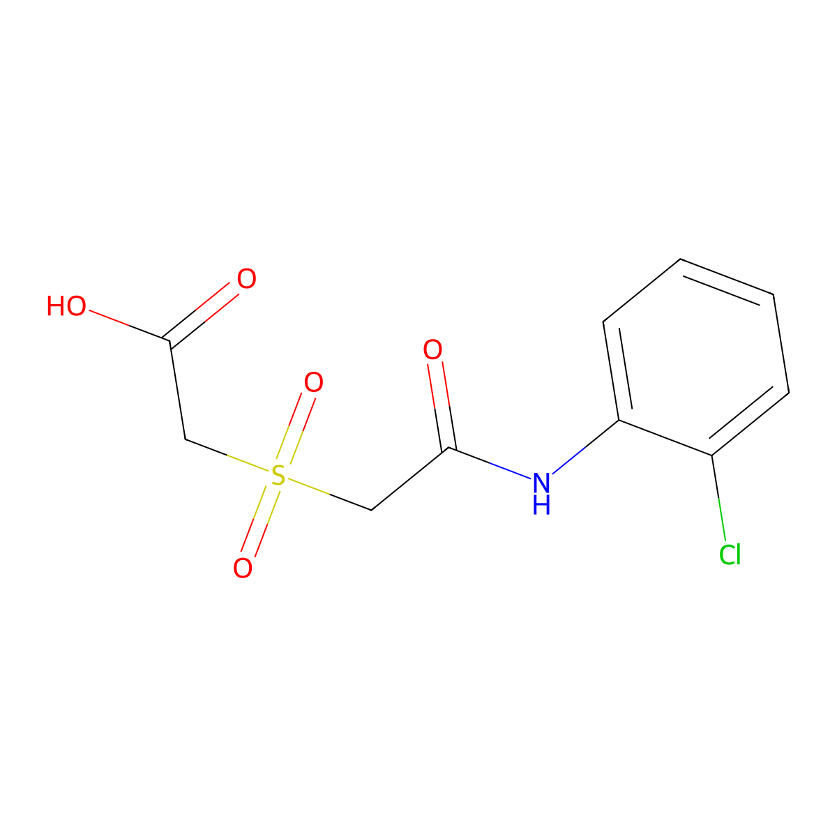 2-{[2-(2-Chloroanilino)-2-oxoethyl]sulfonyl}acetic acid molecular structure, CAS 344267-76-1