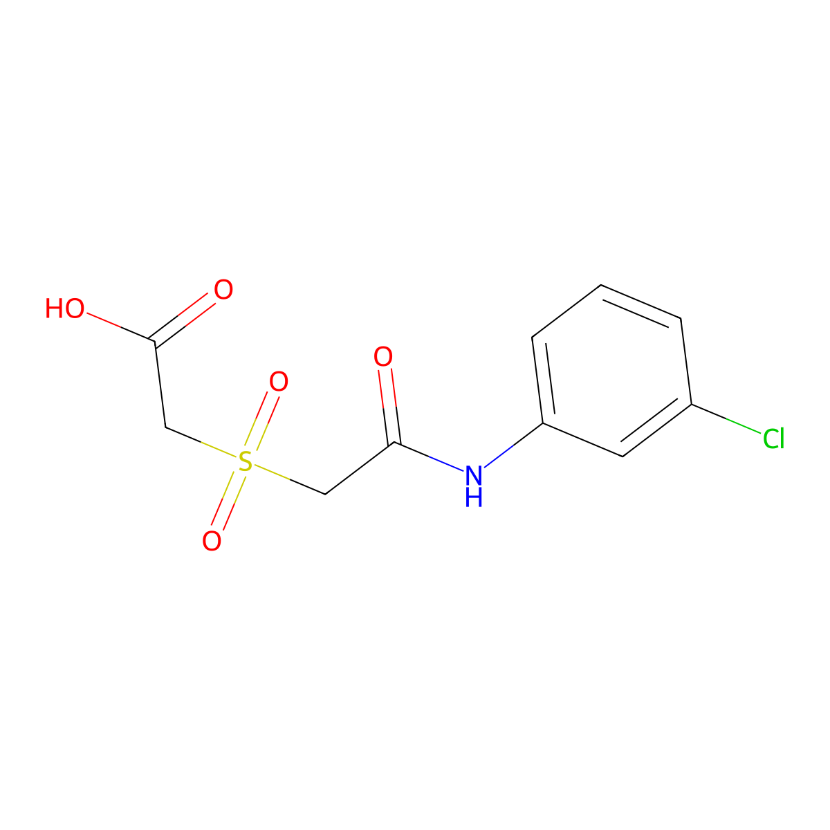 2-{[2-(3-Chloroanilino)-2-oxoethyl]sulfonyl}acetic acid molecular structure, CAS 344267-83-0