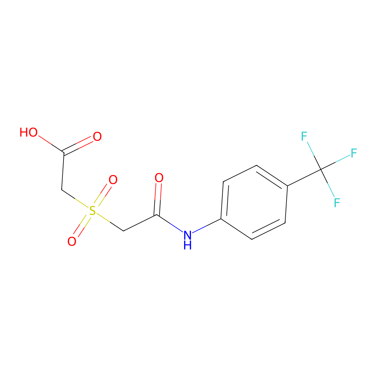 2-({2-Oxo-2-[4-(trifluoromethyl)anilino]ethyl}sulfonyl)acetic acid molecular structure, CAS 344267-89-6