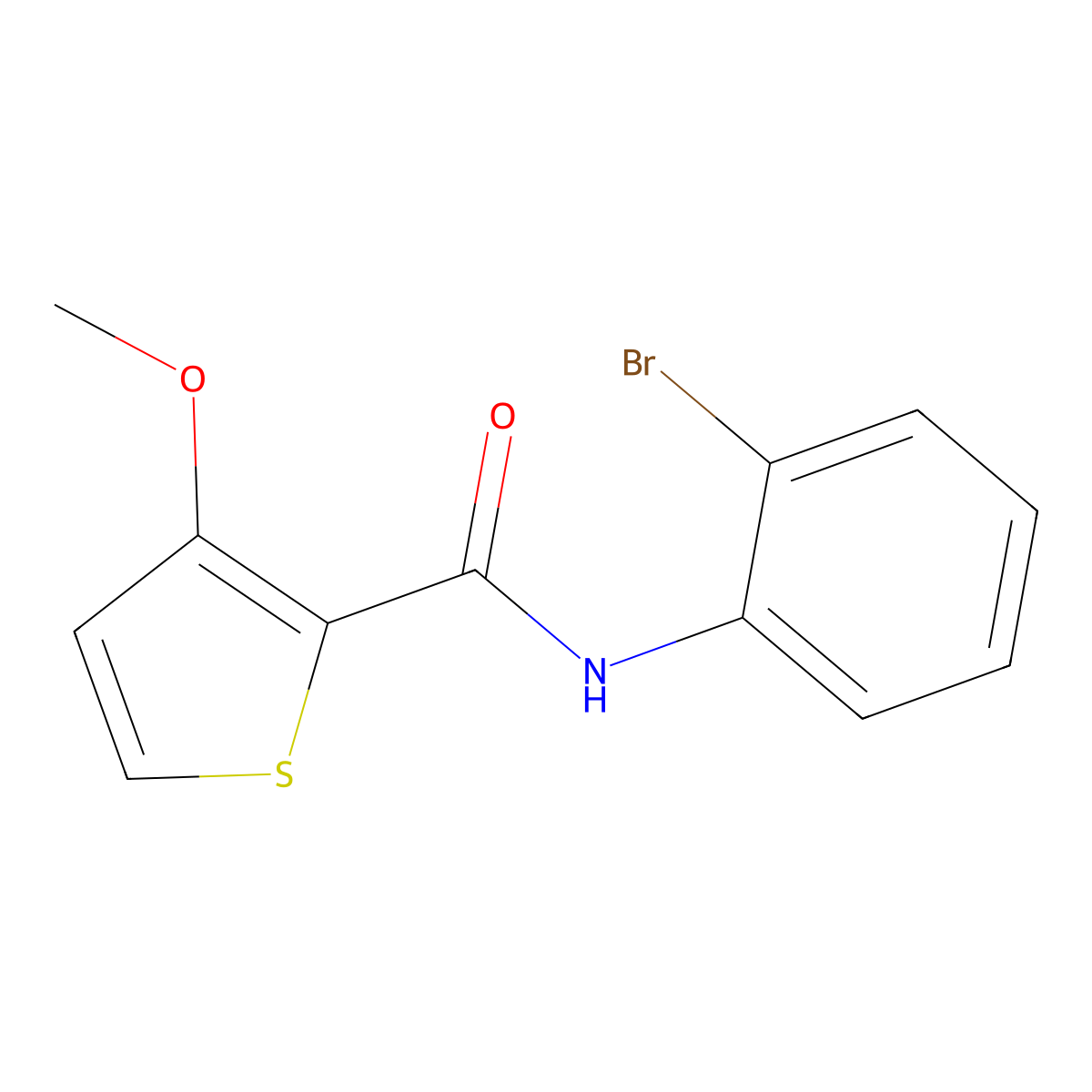 N-(2-bromophenyl)-3-methoxy-2-thiophenecarboxamide molecular structure, CAS 344273-68-3