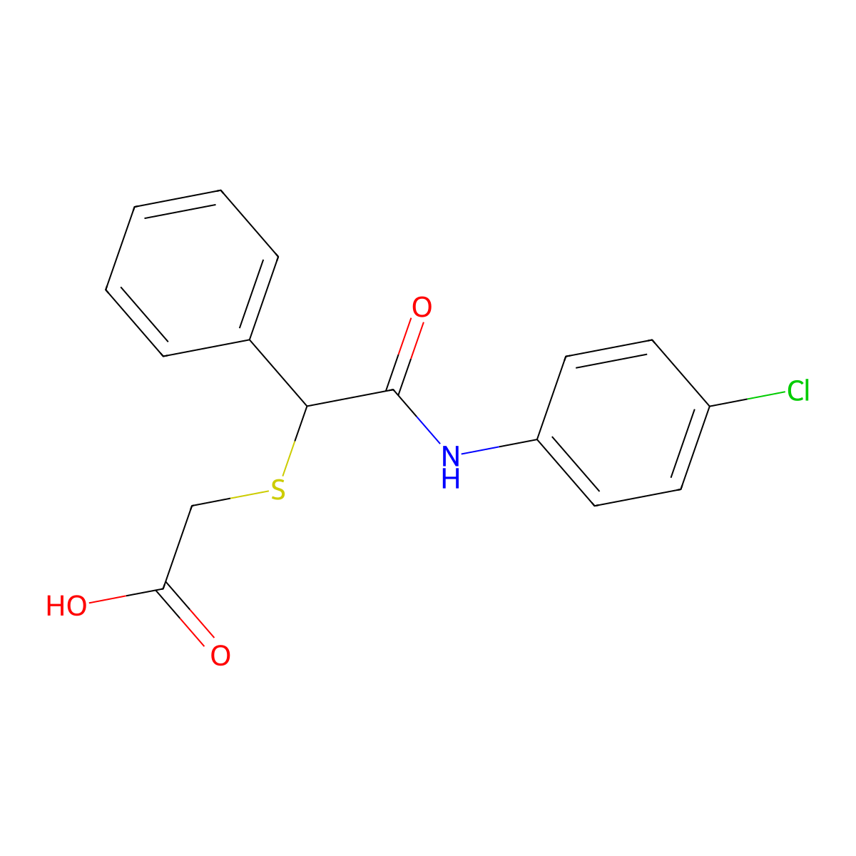 2-{[2-(4-Chloroanilino)-2-oxo-1-phenylethyl]sulfanyl}acetic acid molecular structure, CAS 344275-31-6
