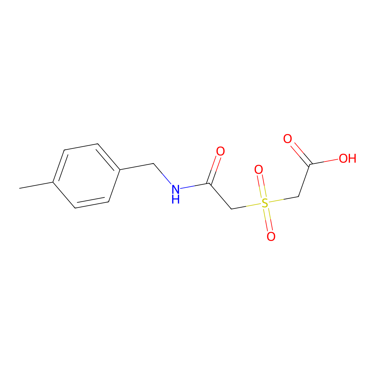 2-({2-[(4-Methylbenzyl)amino]-2-oxoethyl}sulfonyl)acetic acid molecular structure, CAS 344275-44-1