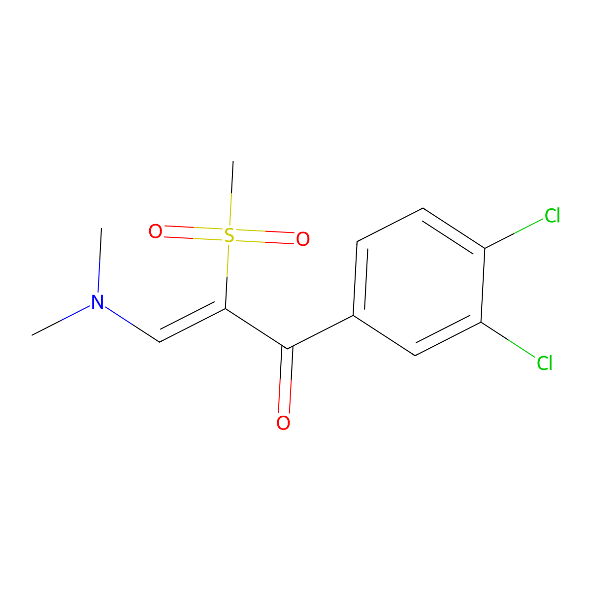 1-(3,4-Dichlorophenyl)-3-(dimethylamino)-2-(methylsulfonyl)-2-propen-1-one molecular structure, CAS 344275-67-8