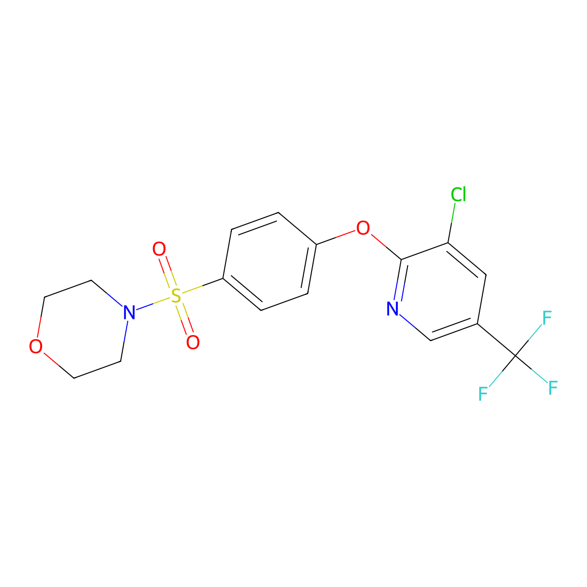 4-[(4-{[3-Chloro-5-(trifluoromethyl)-2-pyridinyl]oxy}phenyl)sulfonyl]morpholine molecular structure, CAS 344277-88-9