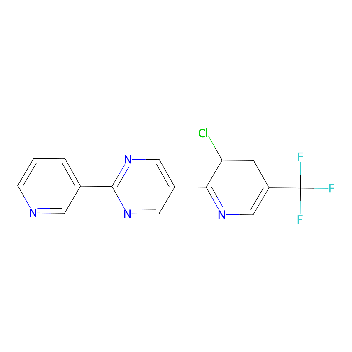 5-[3-Chloro-5-(trifluoromethyl)pyridin-2-yl]-2-(pyridin-3-yl)pyrimidine molecular structure, CAS 344278-34-8