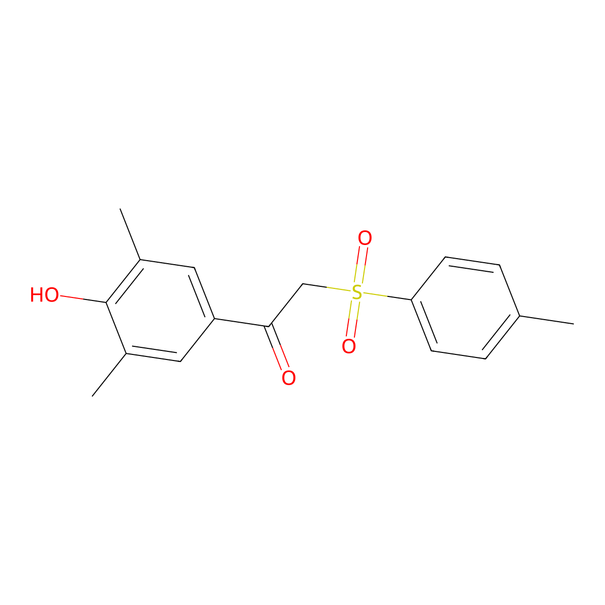 1-(4-Hydroxy-3,5-dimethylphenyl)-2-[(4-methylphenyl)sulfonyl]-1-ethanone molecular structure, CAS 344280-00-8