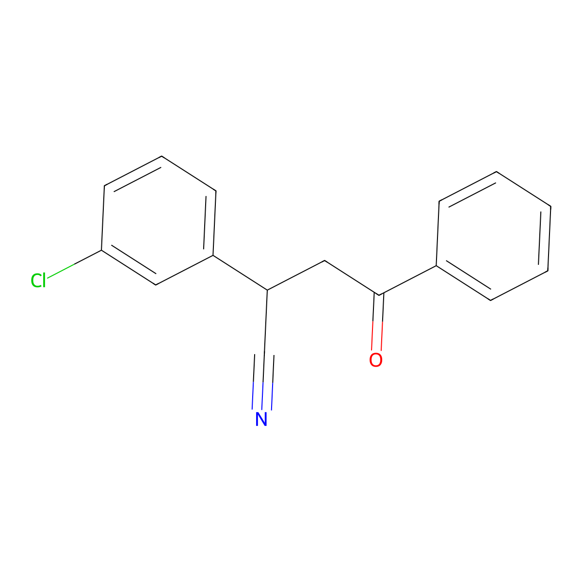 2-(3-Chlorophenyl)-4-oxo-4-phenylbutanenitrile molecular structure, CAS 344280-04-2