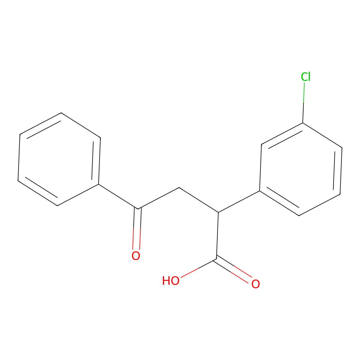 2-(3-Chlorophenyl)-4-oxo-4-phenylbutanoic acid molecular structure, CAS 344280-12-2