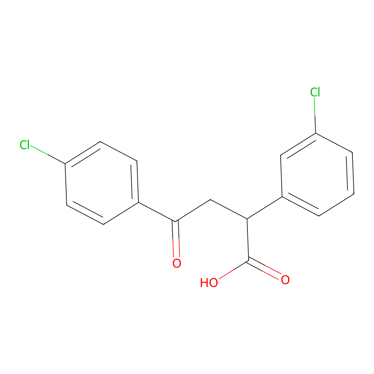 2-(3-Chlorophenyl)-4-(4-chlorophenyl)-4-oxobutanoic acid molecular structure, CAS 344280-32-6
