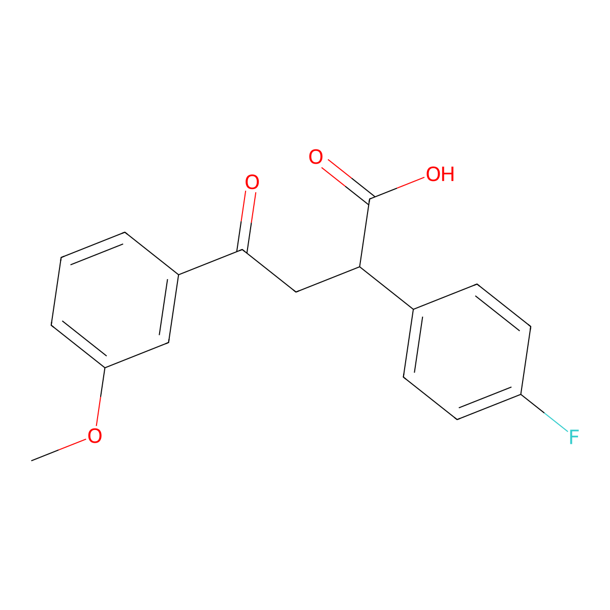 2-(4-Fluorophenyl)-4-(3-methoxyphenyl)-4-oxobutanoic acid molecular structure, CAS 344280-55-3