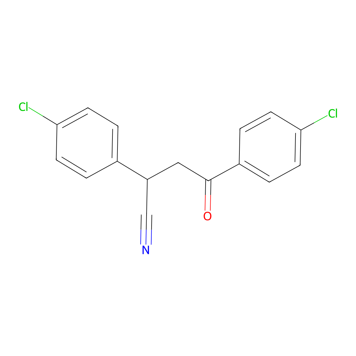 2,4-Bis(4-chlorophenyl)-4-oxobutanenitrile molecular structure, CAS 344281-01-2