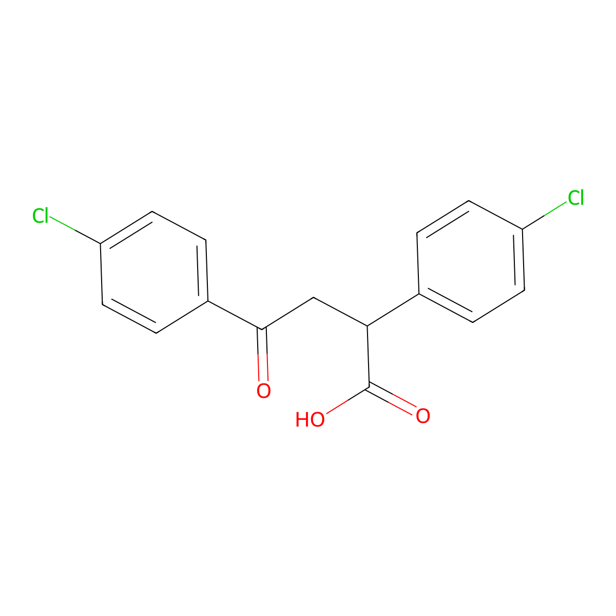 2,4-Bis(4-chlorophenyl)-4-oxobutanoic acid molecular structure, CAS 344281-05-6