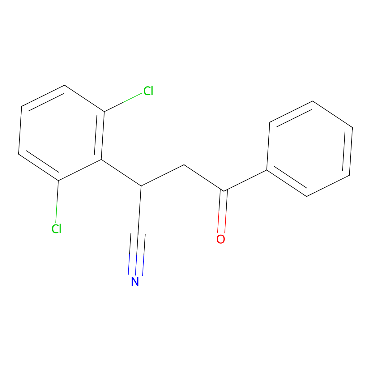 2-(2,6-Dichlorophenyl)-4-oxo-4-phenylbutanenitrile molecular structure, CAS 344281-08-9