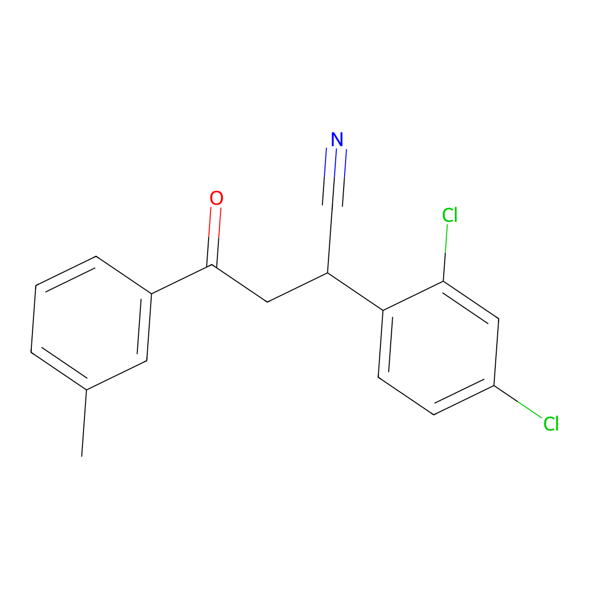2-(2,4-Dichlorophenyl)-4-(3-methylphenyl)-4-oxobutanenitrile molecular structure, CAS 344281-28-3