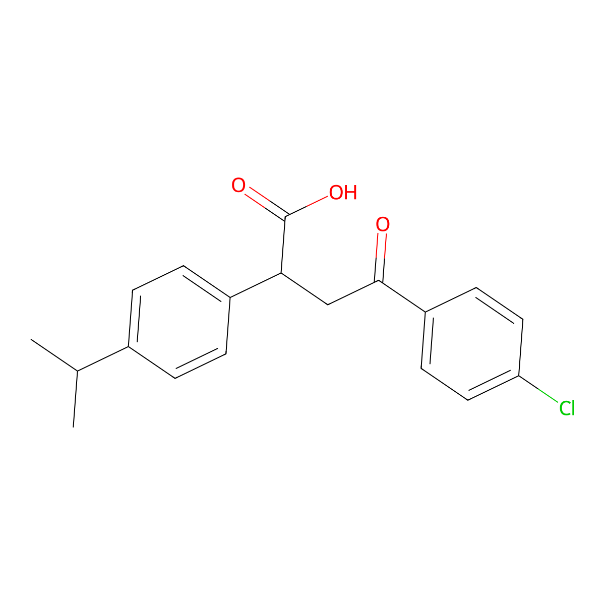 4-(4-Chlorophenyl)-2-(4-isopropylphenyl)-4-oxobutanoic acid molecular structure, CAS 344281-36-3