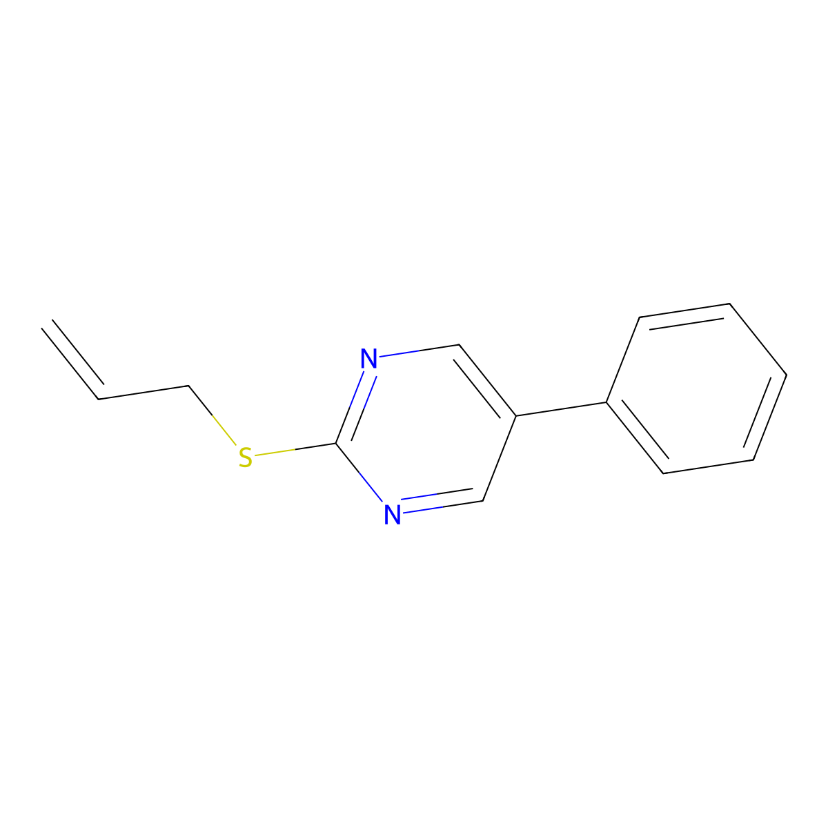 2-(Allylsulfanyl)-5-phenylpyrimidine molecular structure, CAS 344282-09-3