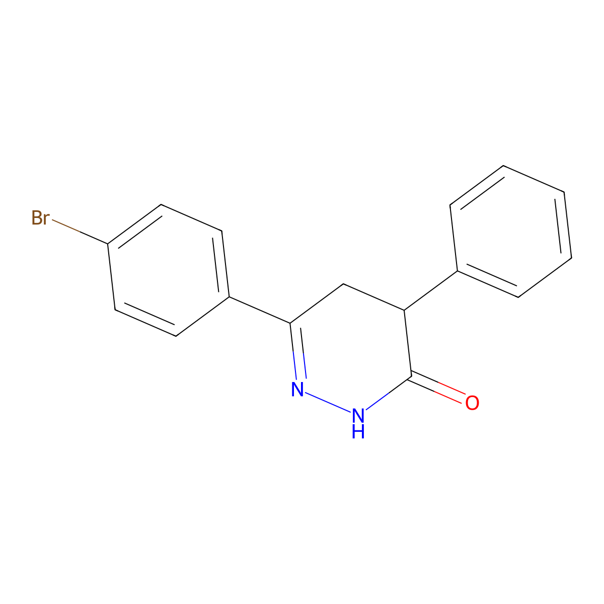 6-(4-bromophenyl)-4-phenyl-4,5-dihydro-3(2H)-pyridazinone molecular structure, CAS 344282-67-3