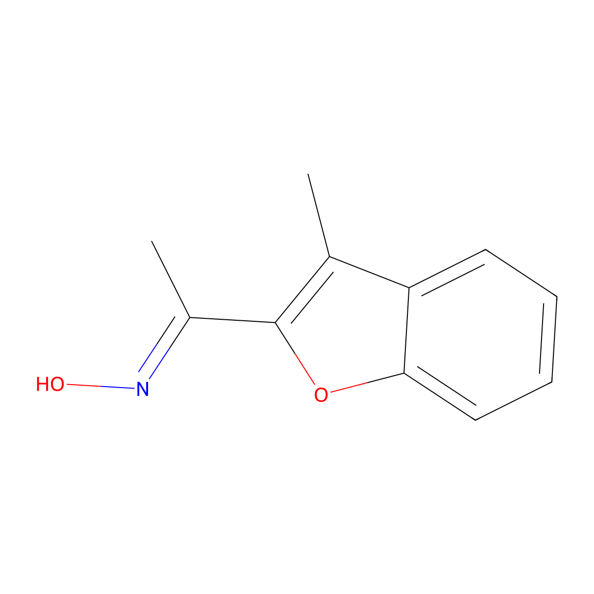 N-[1-(3-methyl-1-benzofuran-2-yl)ethylidene]hydroxylamine molecular structure, CAS 344287-22-5