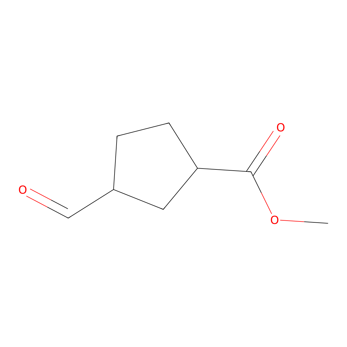 Methyl 3-formylcyclopentane-1-carboxylate molecular structure, CAS 344294-32-2