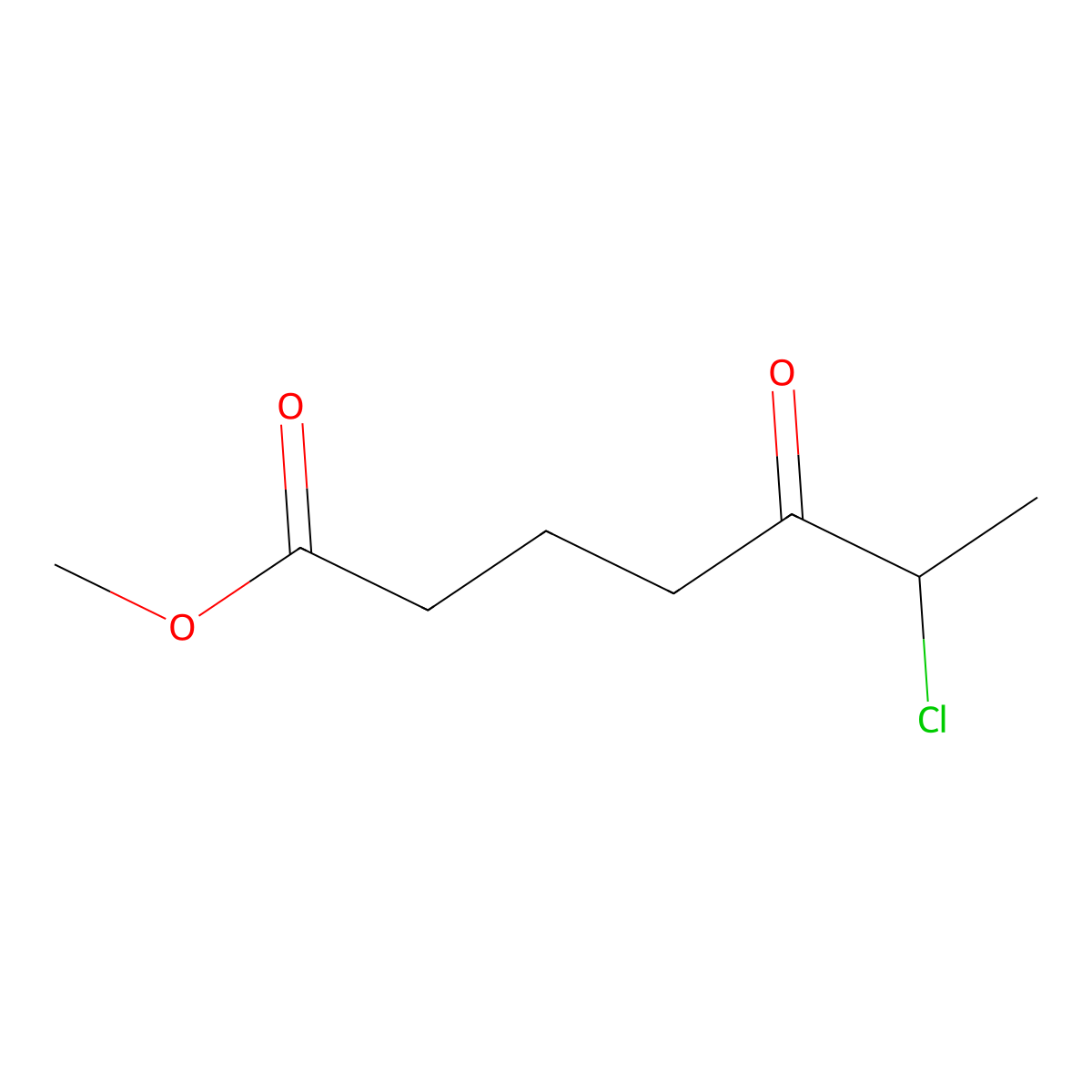 Methyl 6-chloro-5-oxoheptanoate molecular structure, CAS 344294-91-3