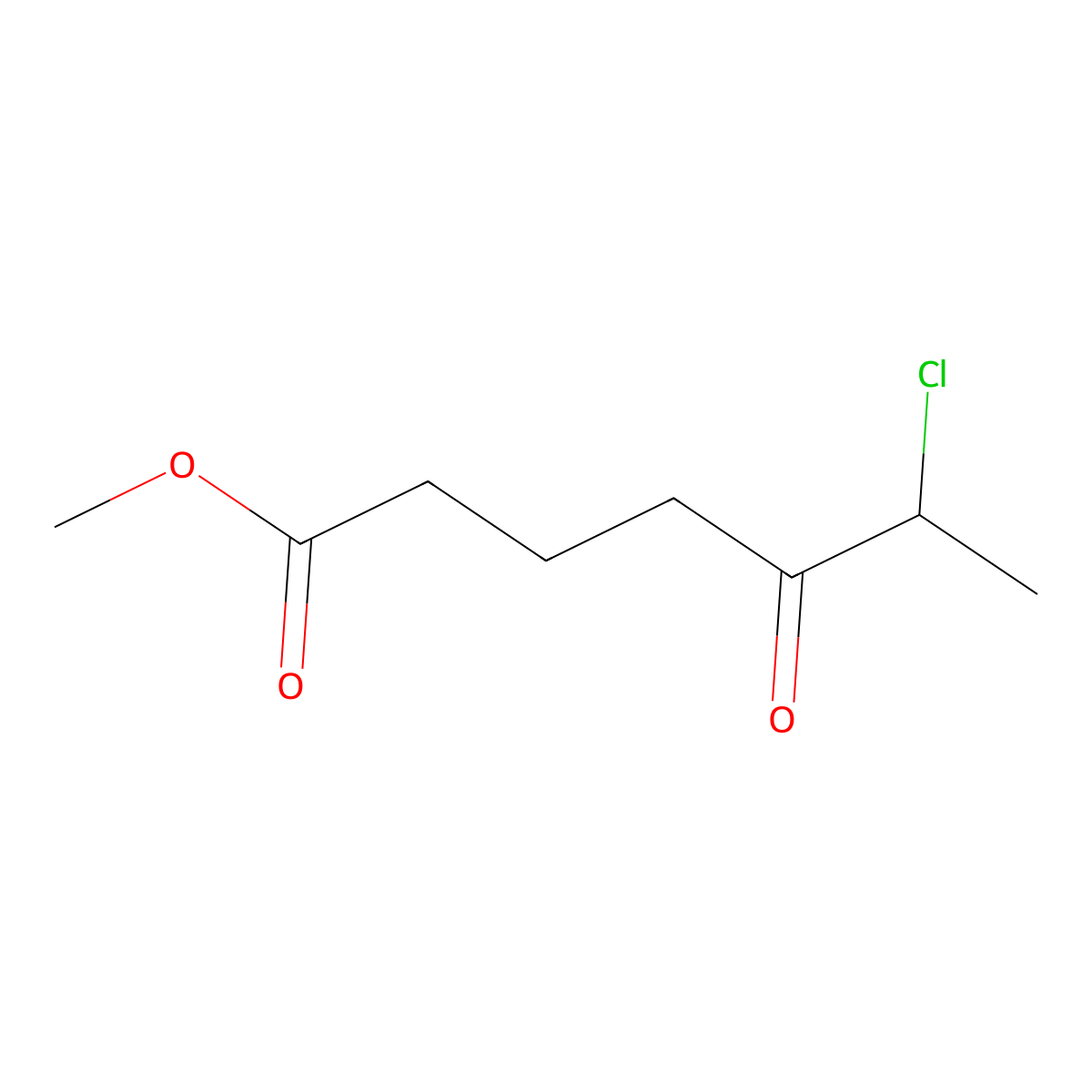 Methyl 6-chloro-5-oxoheptanoate molecular structure, CAS 344294-91-3