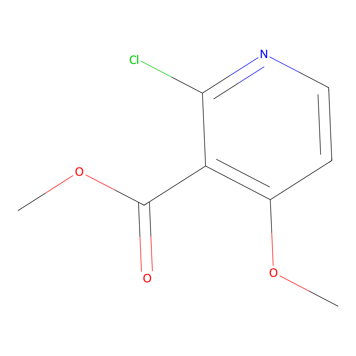 Methyl 2-chloro-4-methoxynicotinate molecular structure, CAS 344298-51-7