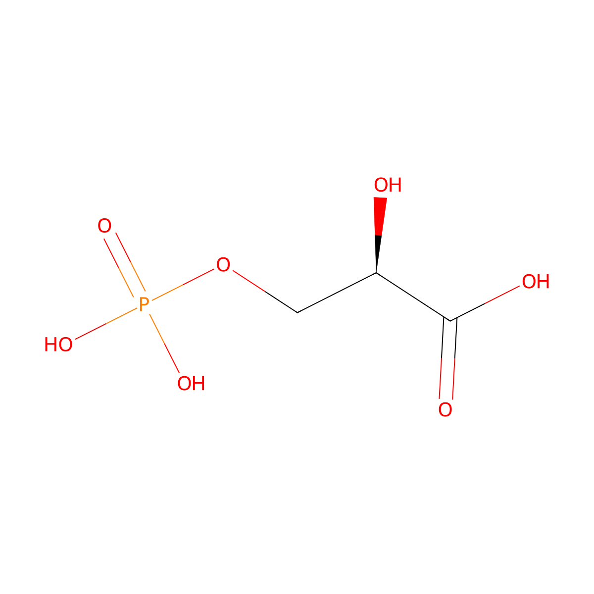 3-Phospho-D-glyceric acid molecular structure, CAS 3443-58-1
