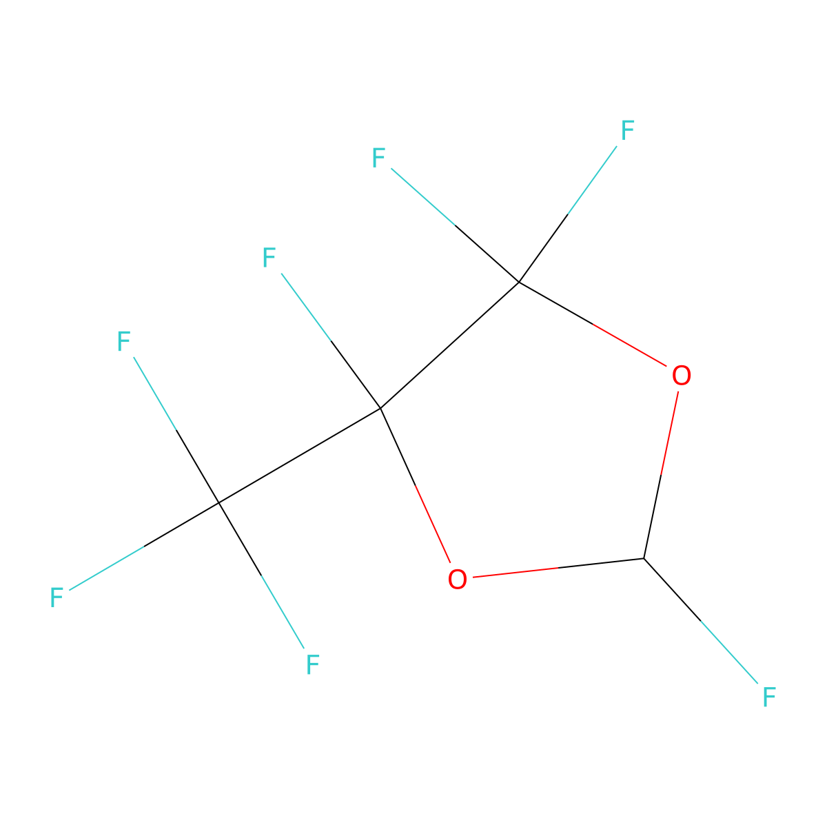 2H-Perfluoro(4-methyl-1,3-dioxolane) molecular structure, CAS 344303-08-8