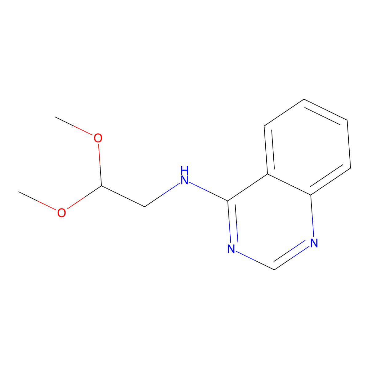 N-(2,2-dimethoxyethyl)quinazolin-4-amine molecular structure, CAS 344303-50-0