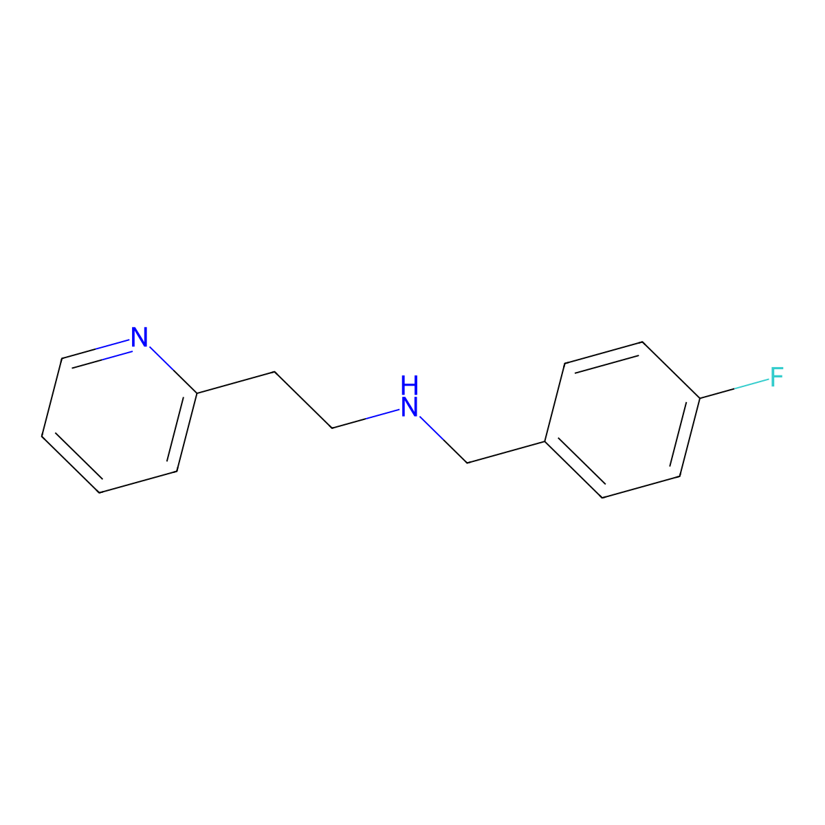 [(4-Fluorophenyl)methyl][2-(pyridin-2-yl)ethyl]amine molecular structure, CAS 344304-99-0