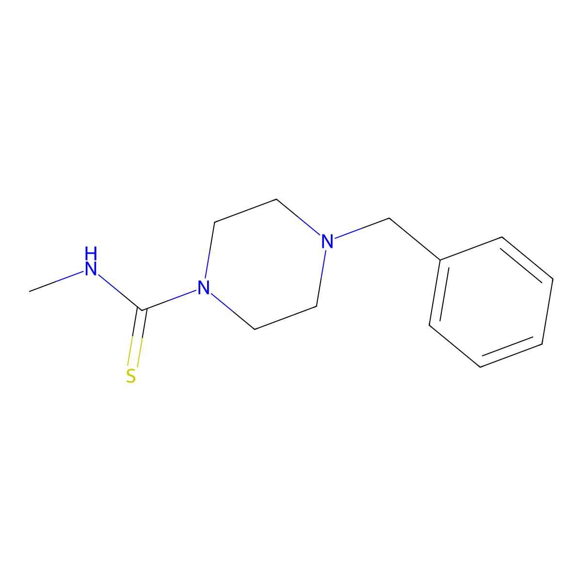 4-benzyl-N-methylpiperazine-1-carbothioamide molecular structure, CAS 344305-28-8