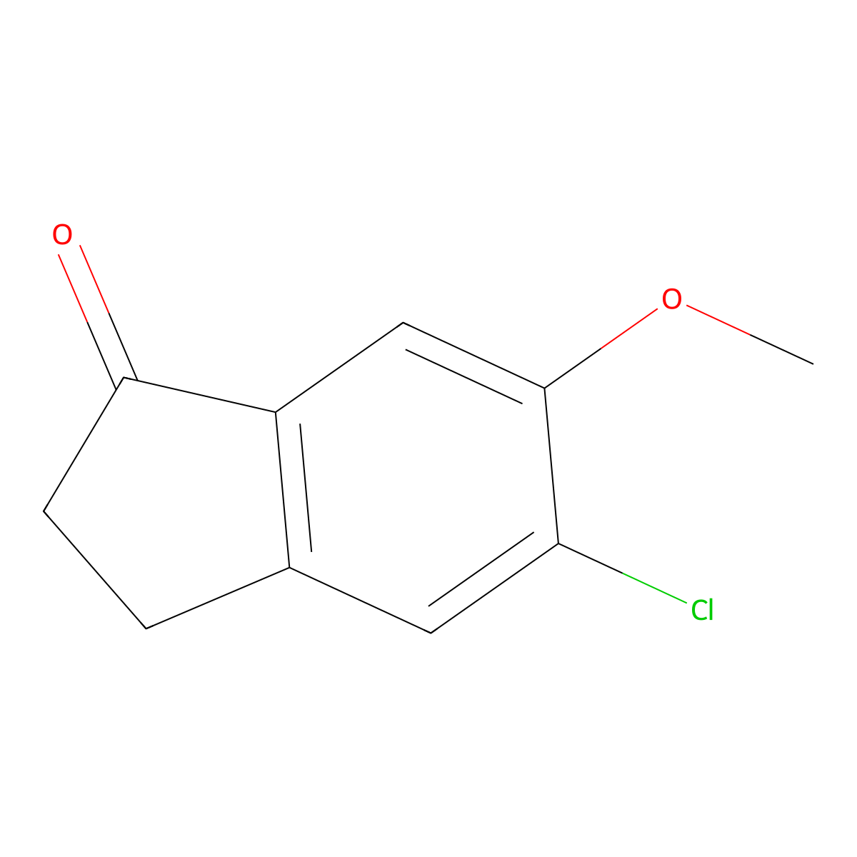 5-Chloro-6-methoxy-1-indanone molecular structure, CAS 344305-70-0