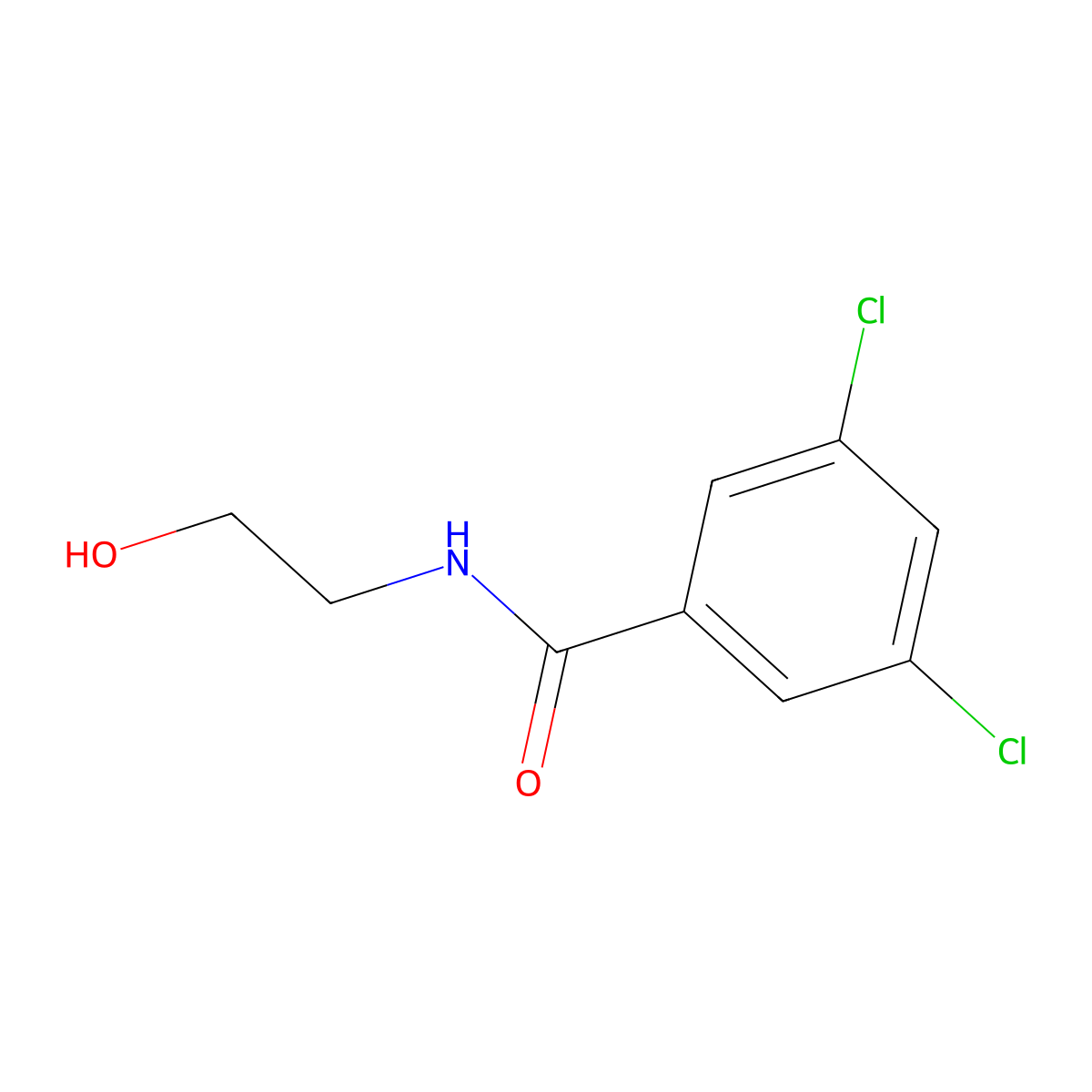 3,5-dichloro-N-(2-hydroxyethyl)benzamide molecular structure, CAS 344307-65-9