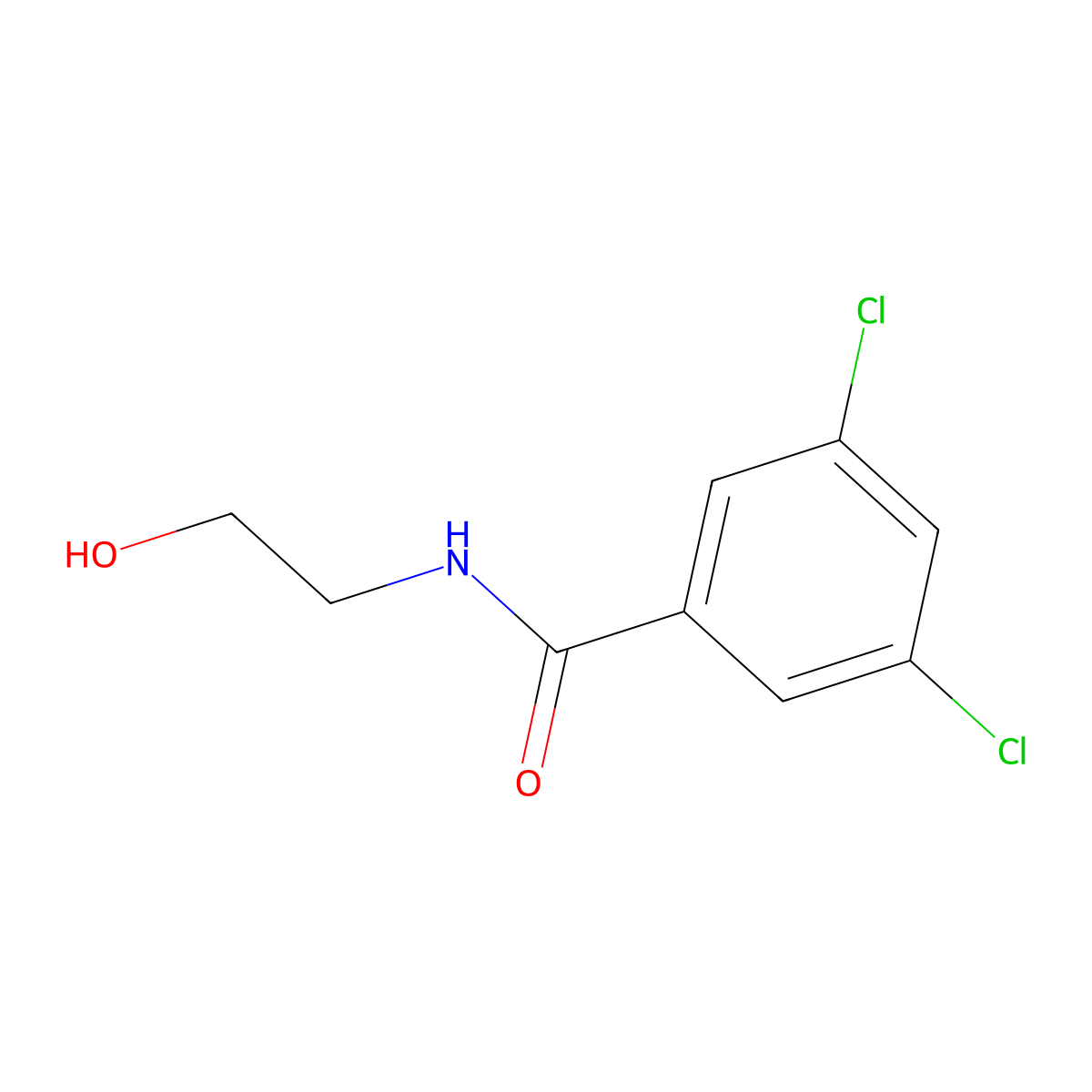 3,5-dichloro-N-(2-hydroxyethyl)benzamide molecular structure, CAS 344307-65-9