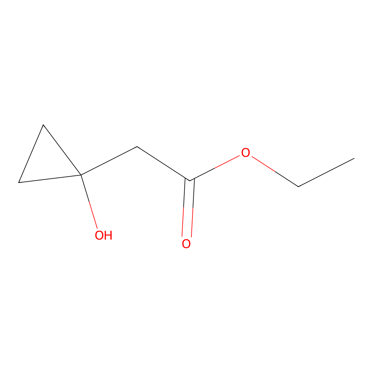 Ethyl 2-(1-hydroxycyclopropyl)acetate molecular structure, CAS 344324-92-1