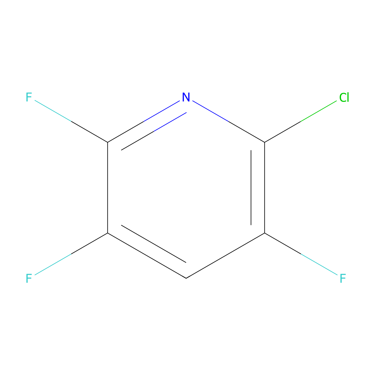 2-Chloro-3,5,6-trifluoropyridine molecular structure, CAS 344324-99-8