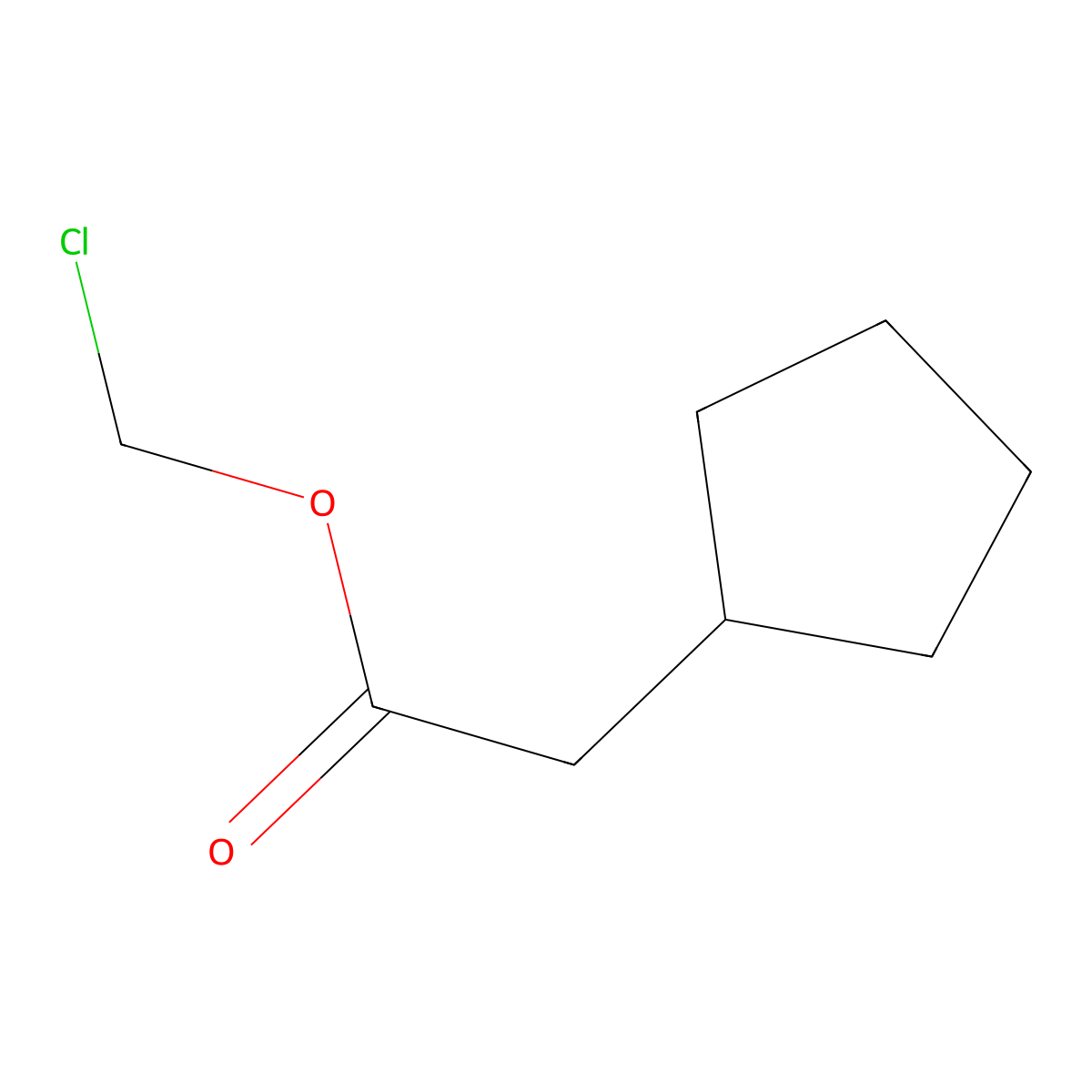Chloromethyl 2-cyclopentylacetate molecular structure, CAS 344326-08-5