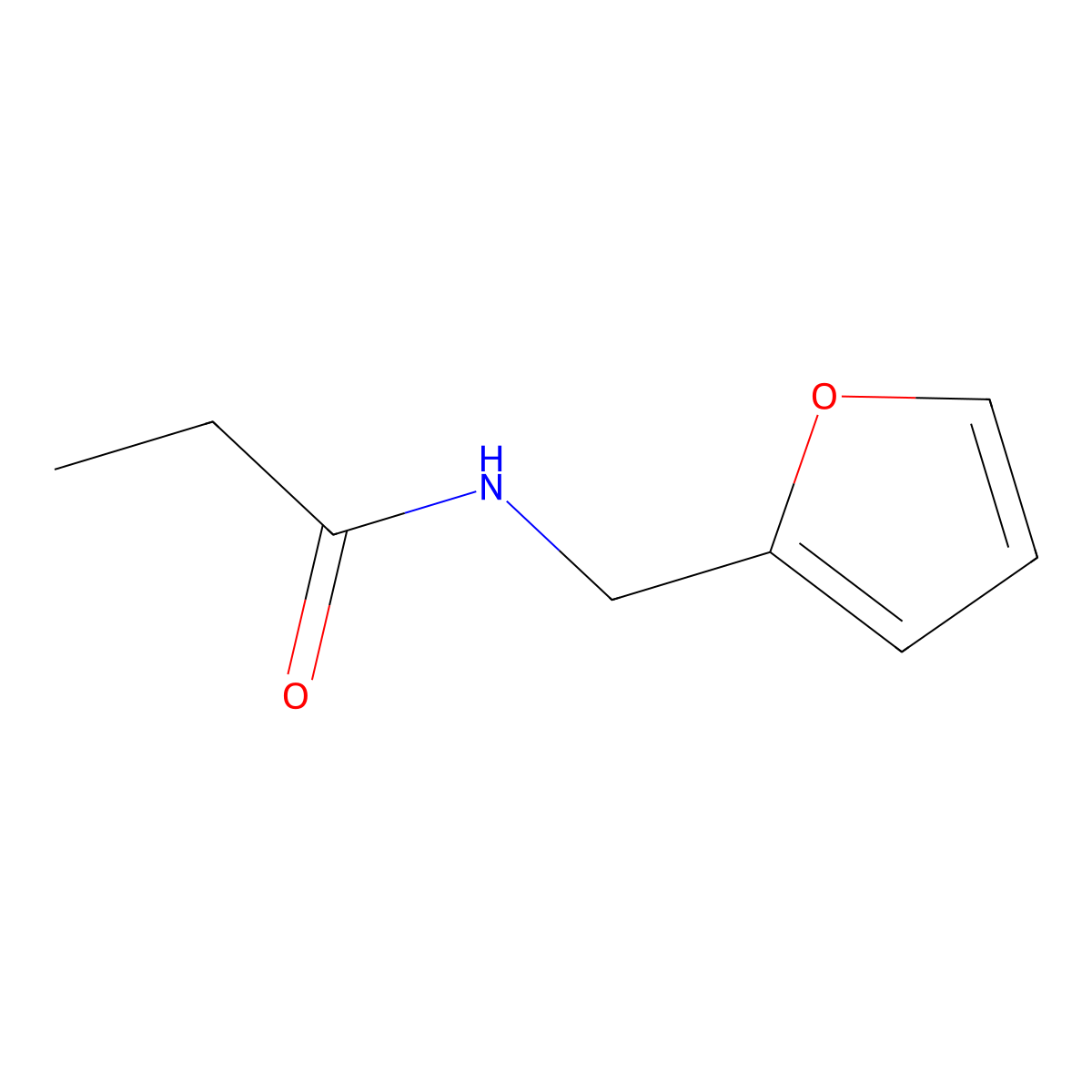N-(furan-2-ylmethyl)propionamide molecular structure, CAS 344326-10-9