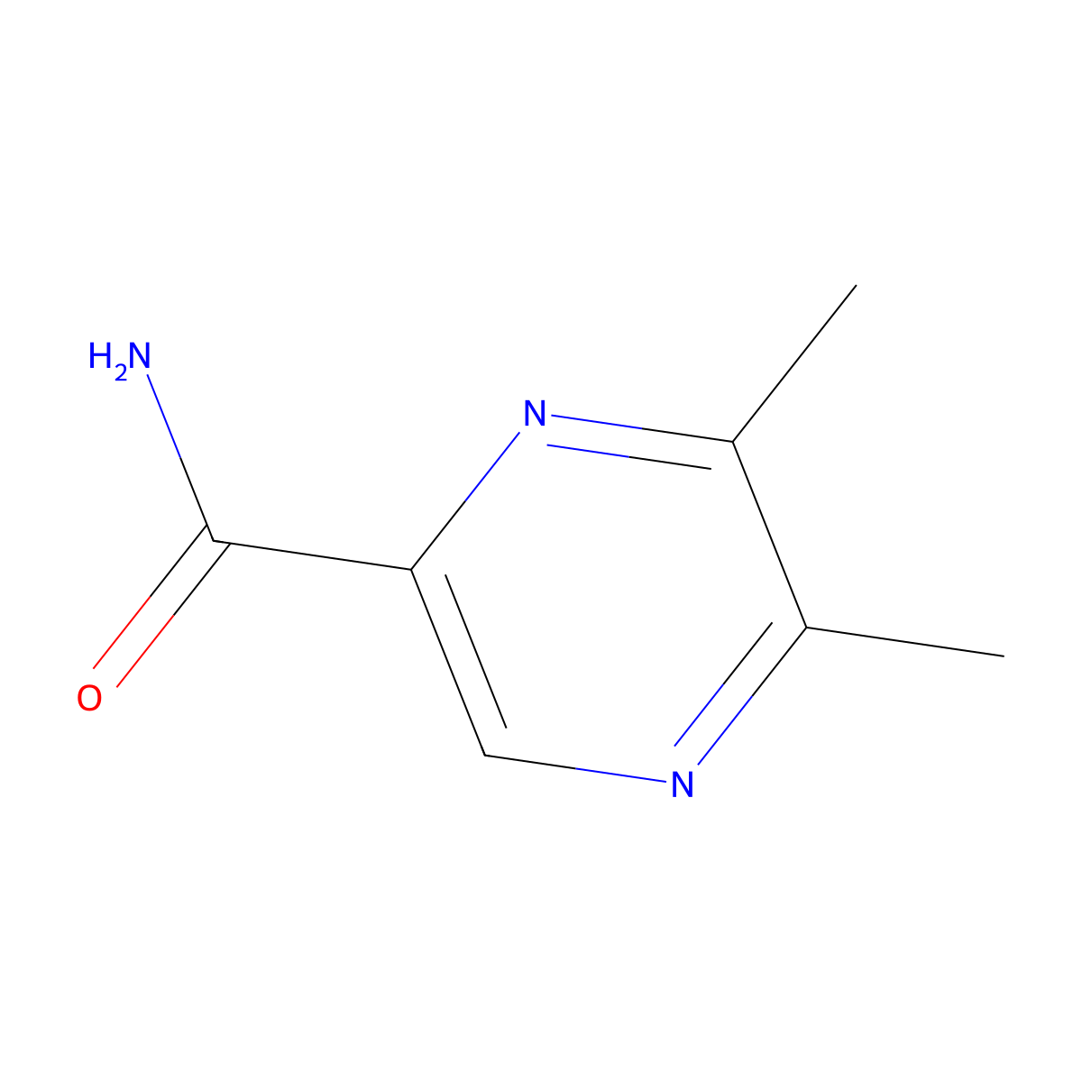 5,6-Dimethylpyrazine-2-carboxamide molecular structure, CAS 344326-14-3