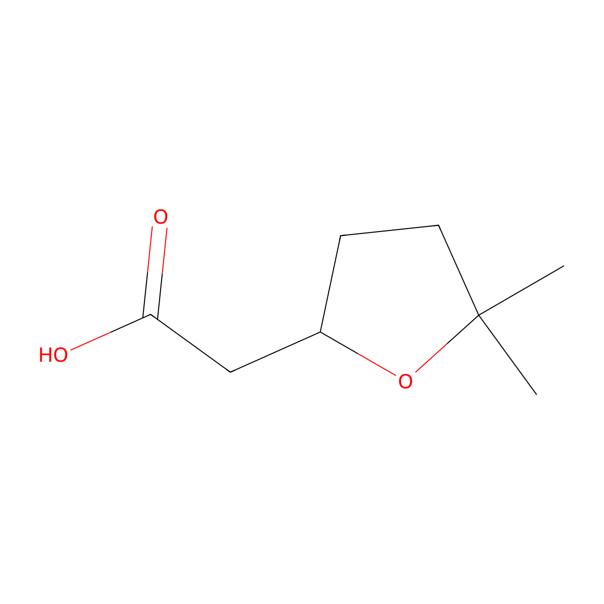 2-(5,5-Dimethyloxolan-2-yl)acetic acid molecular structure, CAS 344326-81-4