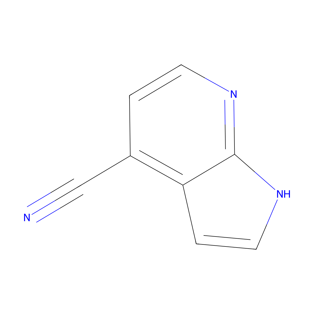 1H-pyrrolo(2,3-b)pyridine-4-carbonitrile molecular structure, CAS 344327-11-3
